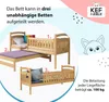 KEF ANIA Etagenbett Kinder 3 Personen Holz Kinderbett Produktbild-Vorschau 5