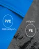 Trampolin Randabdeckung Blau + Sicherheitsnetz Schwarz Ø Produktbild-Vorschau 4