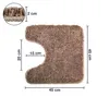 WohnDirect Badematte mit WC Ausschnitt Florenz Creme 45 x Produktbild-Vorschau 2