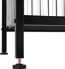 Close-up of the adjustable foot of a black metal stand, showing a spring mechanism. Náhled obrázku produktu