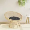 vidaXL Coussin Rond Noir Ø 60 x 11 cm Tissu Oxford Voir les images du produit 2