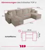 BroMARKT Ecksofa TOP U Schlaffunktion Bettkasten U-Form Produktbild-Vorschau 6