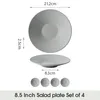 Teller Set 4-teiliges Keramik Ø21,3 cm – Essteller, Kuchen- Produktbild-Vorschau 2