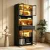 Merax Vitrine 2er mit LED-Beleuchtung per App, Produktbild-Vorschau 4