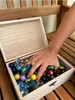 Glasmurmeln 200 Stück 16 mm bunter Mix mit Holz Schatzkiste Produktbild-Vorschau 6