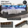 Stauraumbett mit LED-Beleuchtung, Lattenrost, Stauraum, Produktbild-Vorschau 7