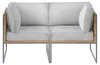 home24 Loungesofa - 2-teilig - Webstoff / Teak Massiv Produktbild-Vorschau 2