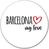 Huuraa Aufkleber Barcelona my love 10cm rund Sticker Produktbild-Vorschau 1