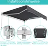 UISEBRT 250 X 200 cm markýza se sklopným ramenem hliníková Náhled obrázku produktu 14