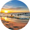 Sticker Kreis SONNENUNTERGANG Strand Sand Meer Himmel Natur Produktbild-Vorschau 1
