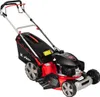 A red and black lawnmower is shown against a white background. Náhľad obrázku produktu