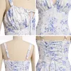 ASKSA Damen Sommer y aermellos Spaghettitraeger Boho Blumen Produktbild-Vorschau 6