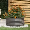 vidaXL Pflanzkübel Verzinkter Stahl 80x80x36 cm Grau Produktbild-Vorschau 2