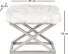 Hanah Home, Capraz Plush - strieborná, biela, podnožka a Náhľad obrázku produktu 3