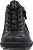 A close-up, front-facing view of a black women's boot. Produktbild-Vorschau