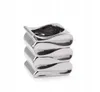 A silver ceramic cover with a wavy, square design is shown against a white background. Podgląd zdjęcia produktu