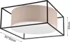 Lampa sufitowa ROSS czarno-beżowa 3xE27x25W tkanina Podgląd zdjęcia produktu 5