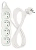 Prodlužovací kabel 2 m / 4 zásuvky / bílý / PVC / 1 mm2 Náhled obrázku produktu