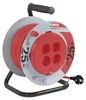 PVC Kabeltrommel mit fester Mitte – 4 Steckdosen 25m 1,5mm2 SCHUKO Produktbild-Vorschau