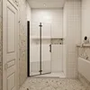 110x195cm Walkin 180°Falttür+Drehtür NANO Glas Eckeinstieg Produktbild-Vorschau 1