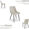 Lot de chaises de salle à manger Monroe aspect velours - Voir les images du produit 3