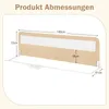 180 cm langes, klappbares Bettgitter mit Sicherheitsgurten, Produktbild-Vorschau 2