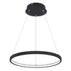 LED Hängeleuchte, Ring-Design, schwarz-matt, opal, 38,5 cm Produktbild-Vorschau 1