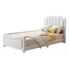 Merax Polsterbett 90x200cm Tagesbett, Samt Kinderbett mit Produktbild-Vorschau 11