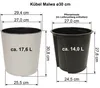 Pflanzkübel Malwa Strip weiß, ø 30 cm, Höhe 30.5 cm, Produktbild-Vorschau 2