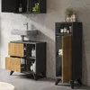 Midischrank Vicco Leano Anthrazit/Bergeiche 30 x 97 cm mit Produktbild-Vorschau 5