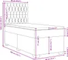 vidaXL Boxspringbett mit Matratze Dunkelgrau 90x200 cm Samt Produktbild-Vorschau 8