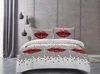 FEBE Bettwäsche Rote Lippen Bettbezug-Set 135x200 + Produktbild-Vorschau 3