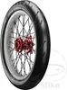 A close-up of a motorcycle tire mounted on a spoked wheel with a red hub. Anteprima dell’immagine prodotto