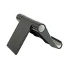 A black foldable stand for a smartphone or tablet is shown against a white background. Produktbild-Vorschau