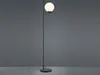 Trio Stehleuchte PURE Schwarz matt mit Glaskugel Schirm Produktbild-Vorschau 3