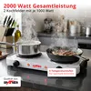 Grafner® Kochplatte doppelt 2000 Watt mit klappbaren Produktbild-Vorschau 3