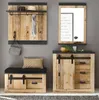 Garderoben Set 5-teilig "Stove" Used Wood hell anthrazit Produktbild-Vorschau 2