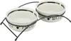 TRIXIE Napf-Set, Keramik/Metall - weiß/schwarz - 2 × 1,6 Produktbild-Vorschau 2