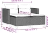 A diagram of a sofa with dimensions indicated by lines and measurements. Produktbild-Vorschau