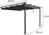 Anbaupergola aus Aluminium mit ausziehbarem Dach-  3 x 4 m Produktbild-Vorschau 4