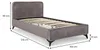 Polsterbett LAVORO Einzelbett 90x200, grau - Bett mit Produktbild-Vorschau 7