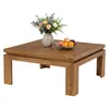 Tribesigns Massivholz Couchtisch 100x100 cm, Quadratischer Produktbild-Vorschau 13