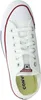 A top-down view of a white Converse All Star sneaker. Voir les images du produit