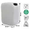plasteo® 2 Stück 20 Liter Kanister Wasserkanister Produktbild-Vorschau 2