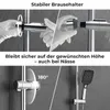JOHO, nerezová sprchová tyč, 100 cm, s nastaviteľným Náhľad obrázku produktu 5
