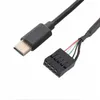 F23 9-Pin Header auf USB Typ-C Kabel 50 cm – Mainboard Produktbild-Vorschau 1