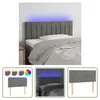 The Living Store LED Kopfteil Hellgrau 100x5x78/88 cm Samt Produktbild-Vorschau 7
