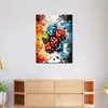 Pop Art Würfel Glück Spiel Leinwandbild Wandbild Kunstdruck Produktbild-Vorschau 3
