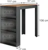 Bartisch Vicco Repose Goldkraft Eiche/Anthrazit 57 x 117 Produktbild-Vorschau 2