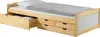 Bett mit Stauraum ANDREA Kiefer massiv weiss/natur 90x200 Produktbild-Vorschau 1